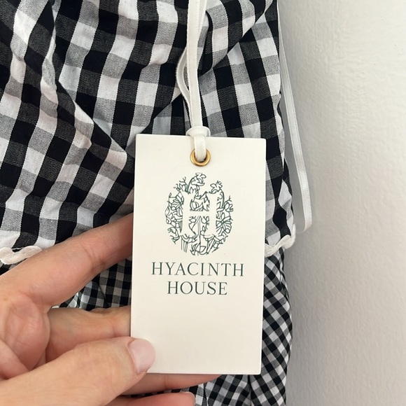NWT TUCKERNUCK X HYACINTH HOUSE gingham Donna dress XS - Picture 3 of 8